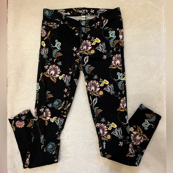 Loft floral pants, size 0 - Picture 2 of 3
